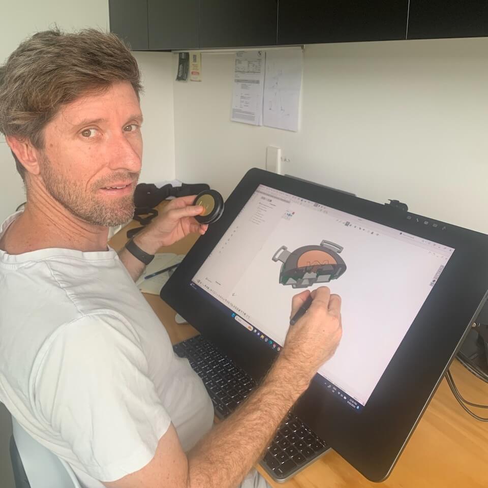 Gareth working on the KOA MOVES design